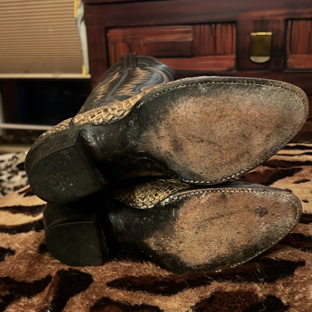 Panhandle Slim Snake Skin Boots Python - image 4